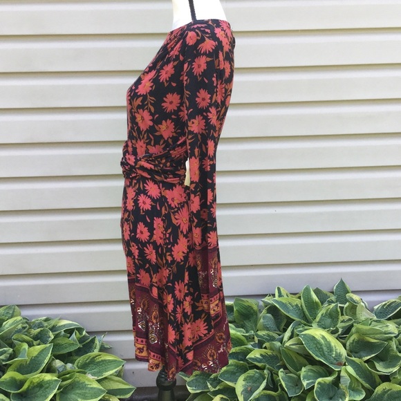 NWT Altar’d State Floral Long Sleeve Jersey Dress - Picture 4 of 4
